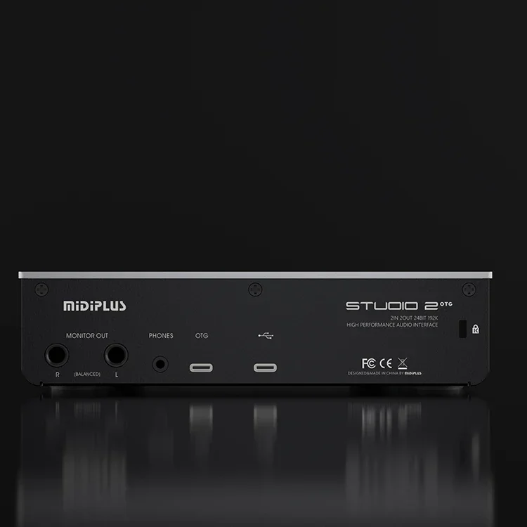 Midiplus Studio 2 OTG External Audio Interface 2In2Out Computer USB PC Sound Card Recording Live Dubbing Audio Interface