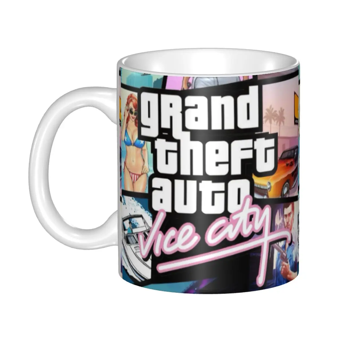 Grand Theft Auto: Vice City Ceramic Magic Cups 350ml Milk Tea Coffee Mugs Best Birthday Gifts for Children Friends