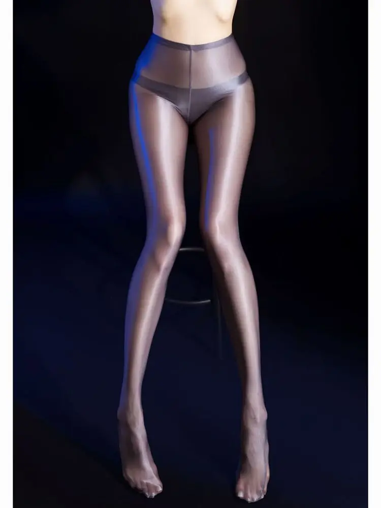 M-XL Glossy Shiny Close Open Crotch Pantyhose Tights Hot Sexy Transparent Leggings Collant Sexy Clubwear Nylon Stocking Lingerie