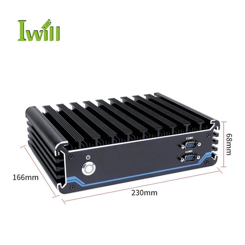 industrial computer hardware i3 i5 i7 linux compact industrial pc with  5 lan GPIO and SIM slot for Machine Vision