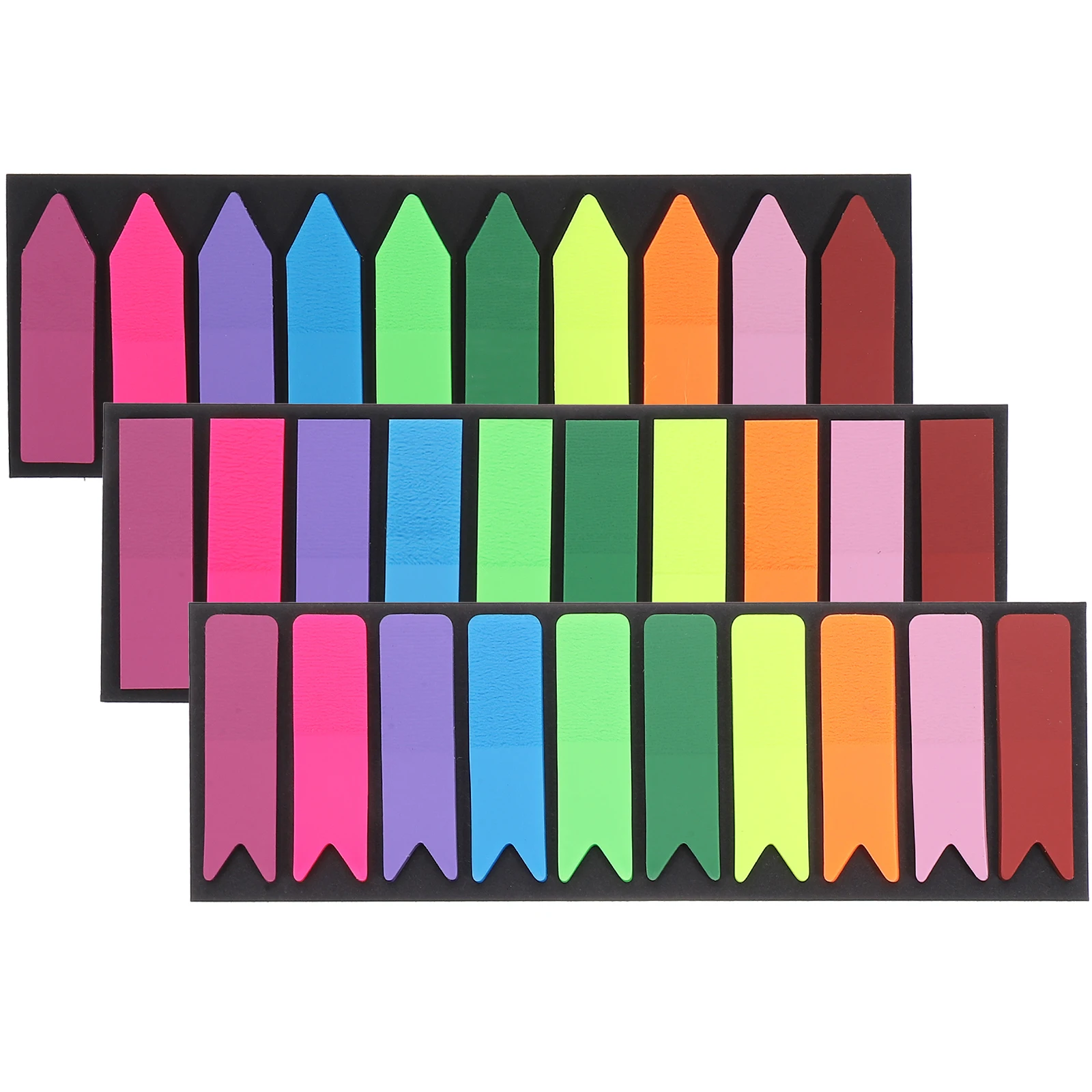 3 juegos de tiras destacadas portátiles, pestañas de índice adhesivas, ayudas de lectura coloridas para estudiantes, profesores, soporte para dislexia