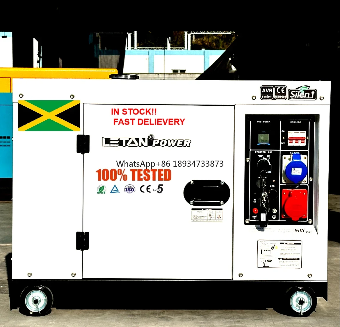 LETON POWER soundproof silent Diesel Generator 220v/380v 60hz 3phase Generator Standby 10kw Diesel generator for jamaica