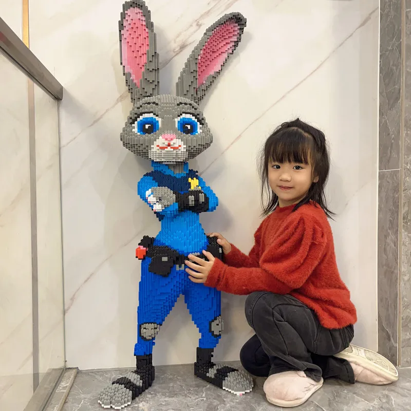 

Строительные блоки Zootopia Kawaii, 3D персонажи мультфильмов, развивающая игрушка для детей, идеальный интерактивный фестиваль Джуди Хопс, подарок