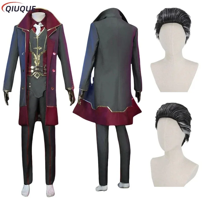 

Anime Arcane Silco Cosplay Costume Wig Game LOL Jinx Father Silco Cosplay Outfits Halloween Carnival Suit