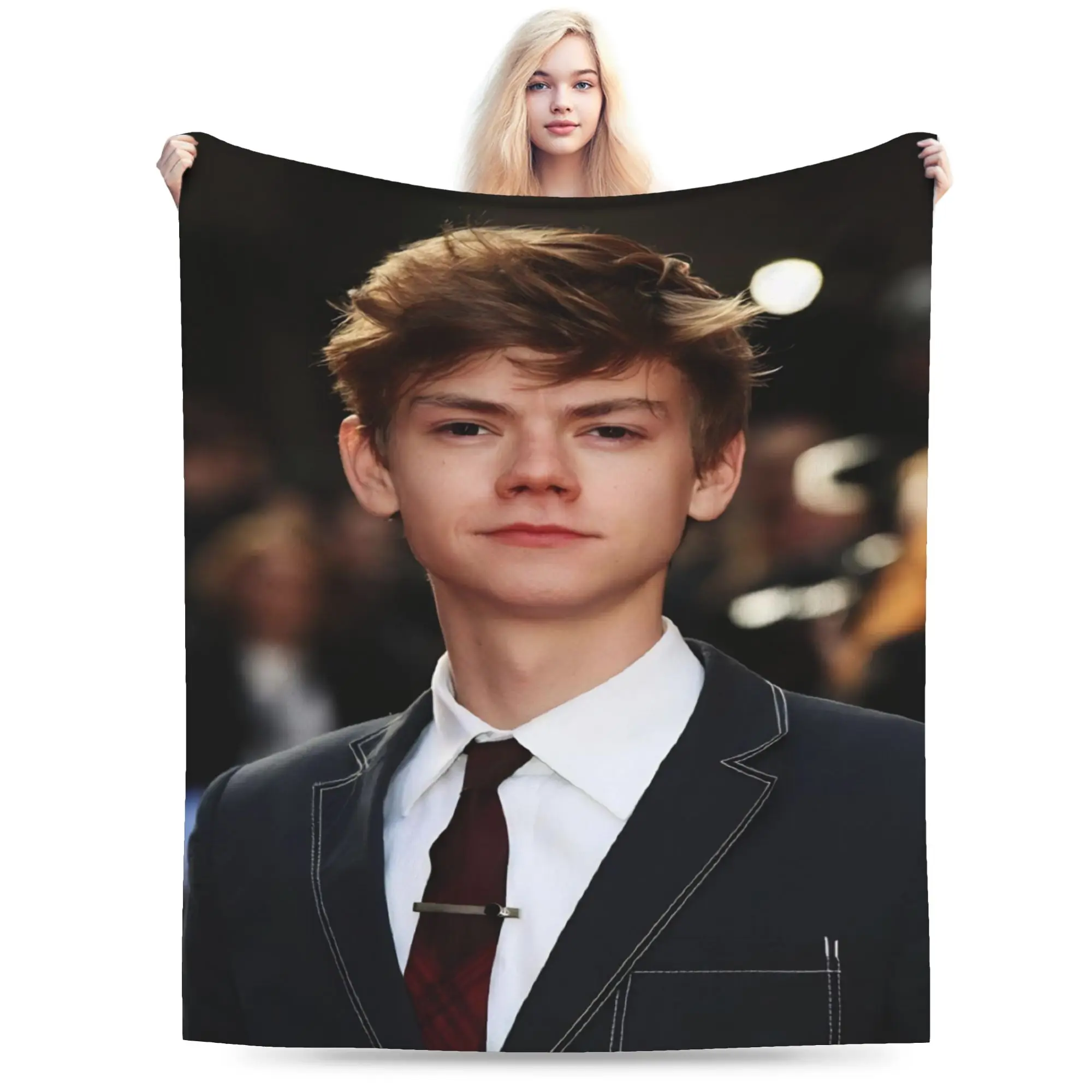 Cozy Thomas Brodie-Sangster Blanket Stuff Home Decorative  Throw Blanket Ultra-Soft Fleece for Bedroom