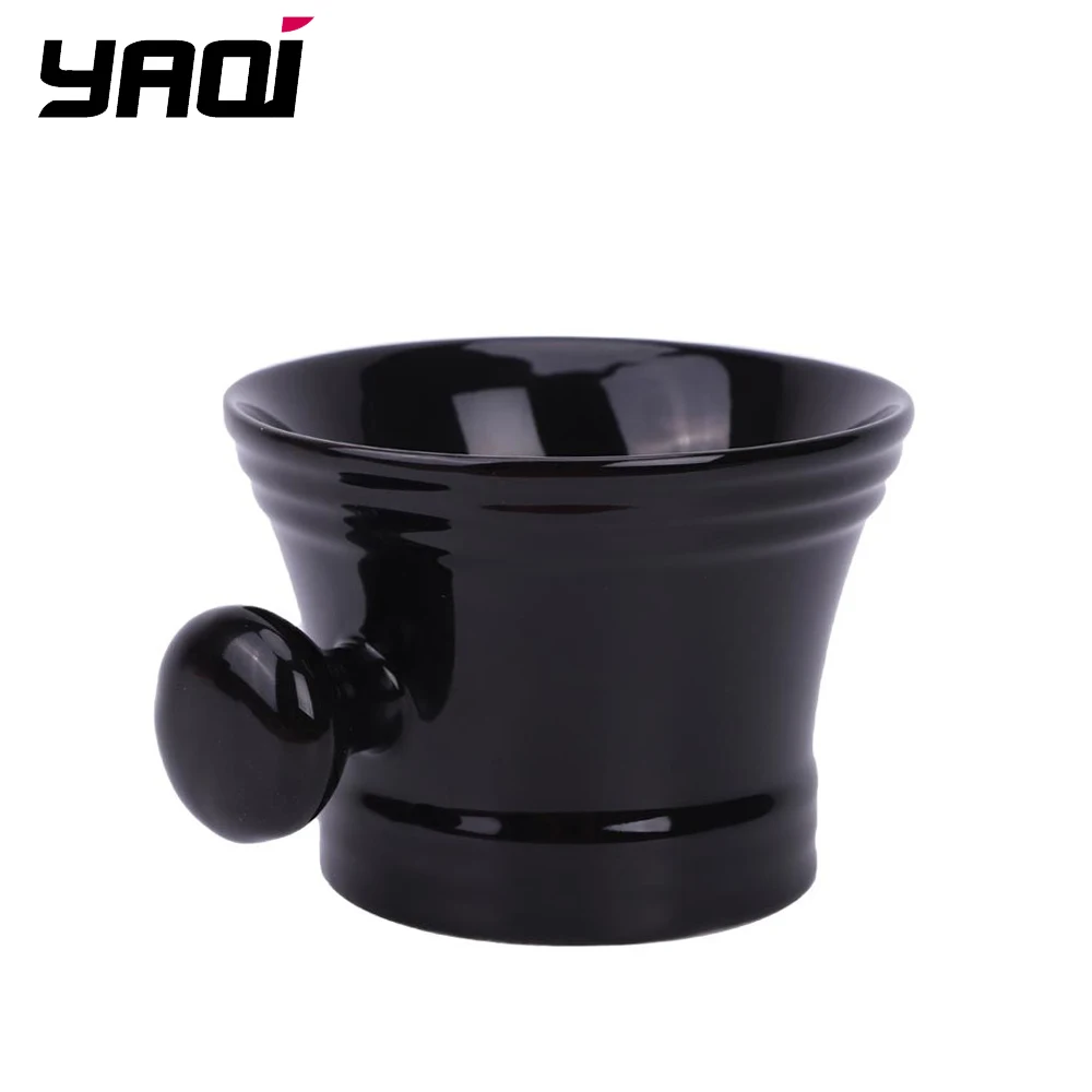 Yaqi Black Color ABS Plastic Shaving Bowl for Men Shaving Brush