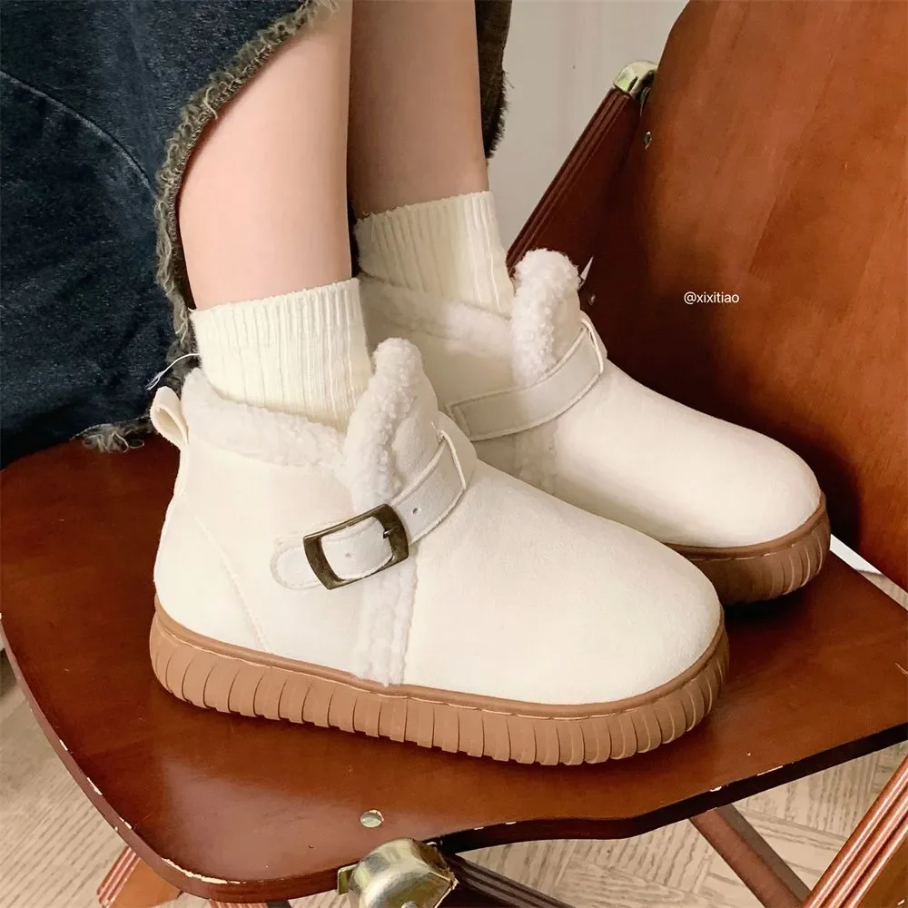 Winter Outer Wear Anti-skid All-inclusive Cotton Shoes Women Outdoor Wear Advanced Feeling Soft Cute Warm Simple Snow Boots