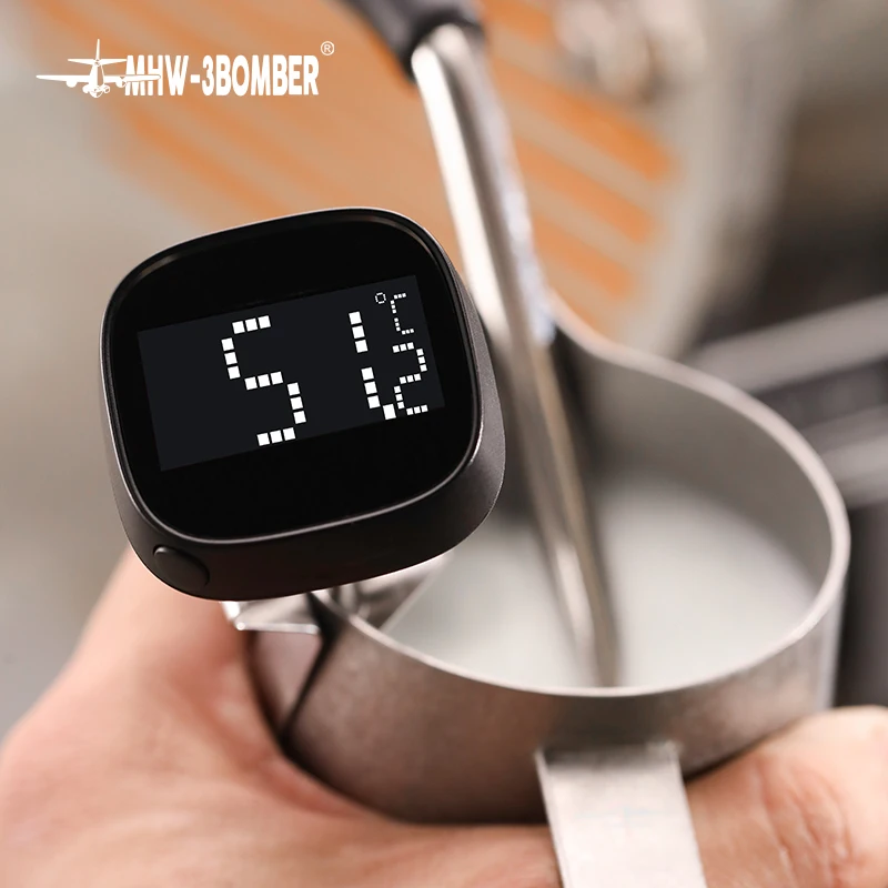 

MHW-3BOMBER Digital Instant Read Coffee Thermometer for Latte Art Pen Milk Frothing Pitcher Chic Home Barista Kitchen Accessorie