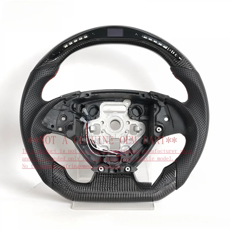 For Chevrolet Camaro 2016-2020 Glossy Black Carbon Fiber Steering Wheel Horn Cover Horn Shell Decorative Cover