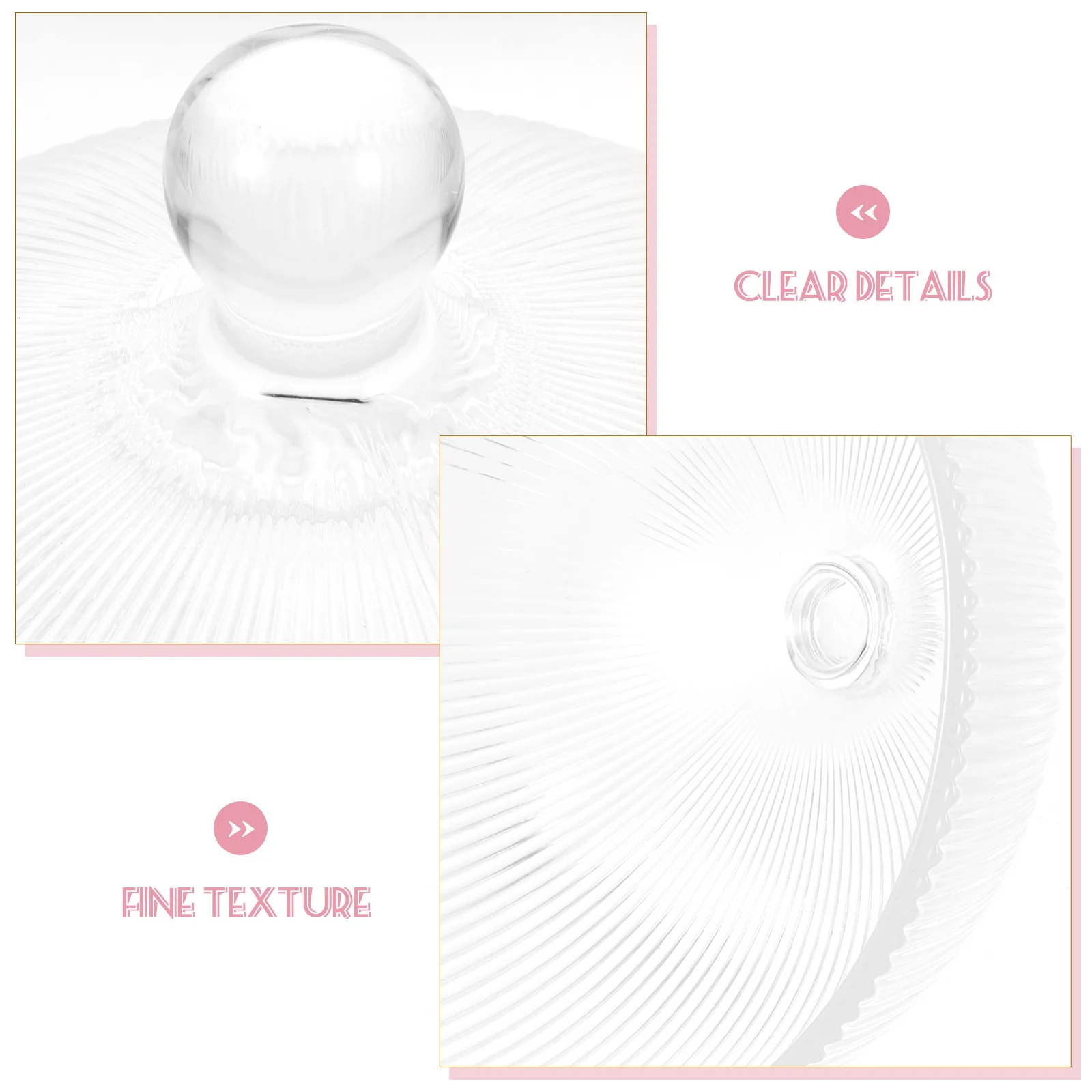 

Clear Glass Cake Dome 1Set Food Storage Tray Practical Display Stand Lid Cake Plate with Dome Food Stands for Display Party