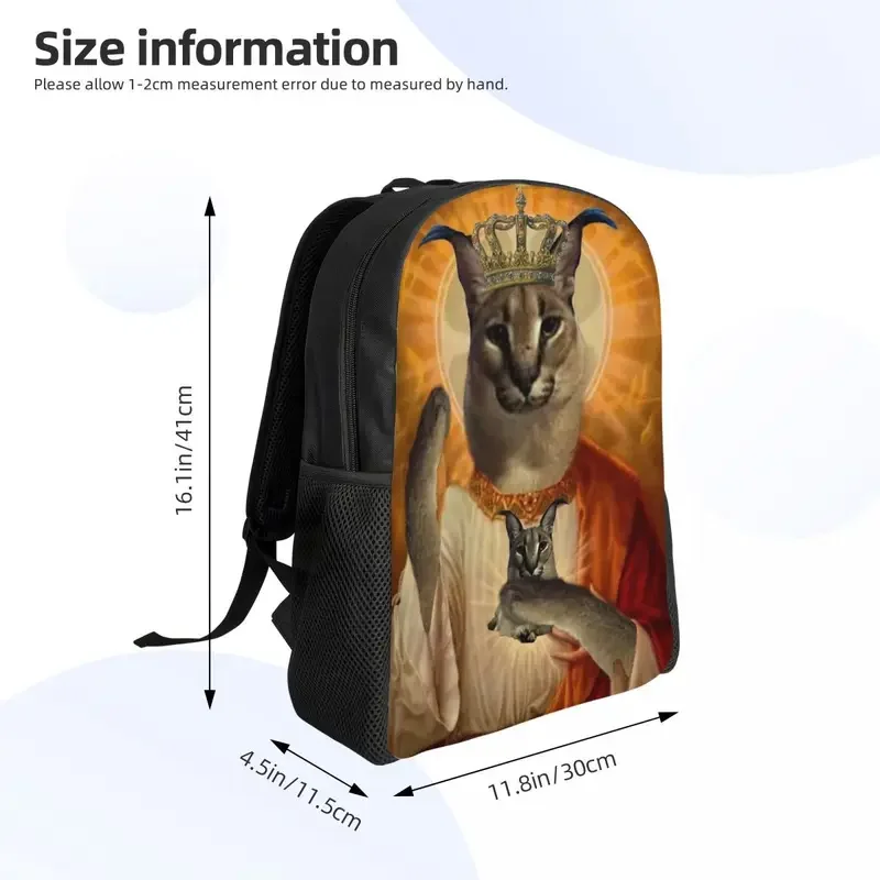 Jesus Saint Meme großen Floppa Rucksack für Frauen Männer College School Student Bücher tasche passt 15 Zoll Laptop taschen