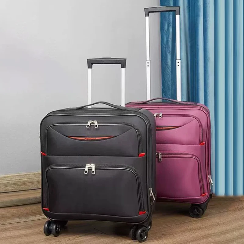 

16 18 Inch Oxford Cloth Luggage Small Lightweight Password Suitcase Boarding Travel Suitcases Universal Wheel Mini Leather Box