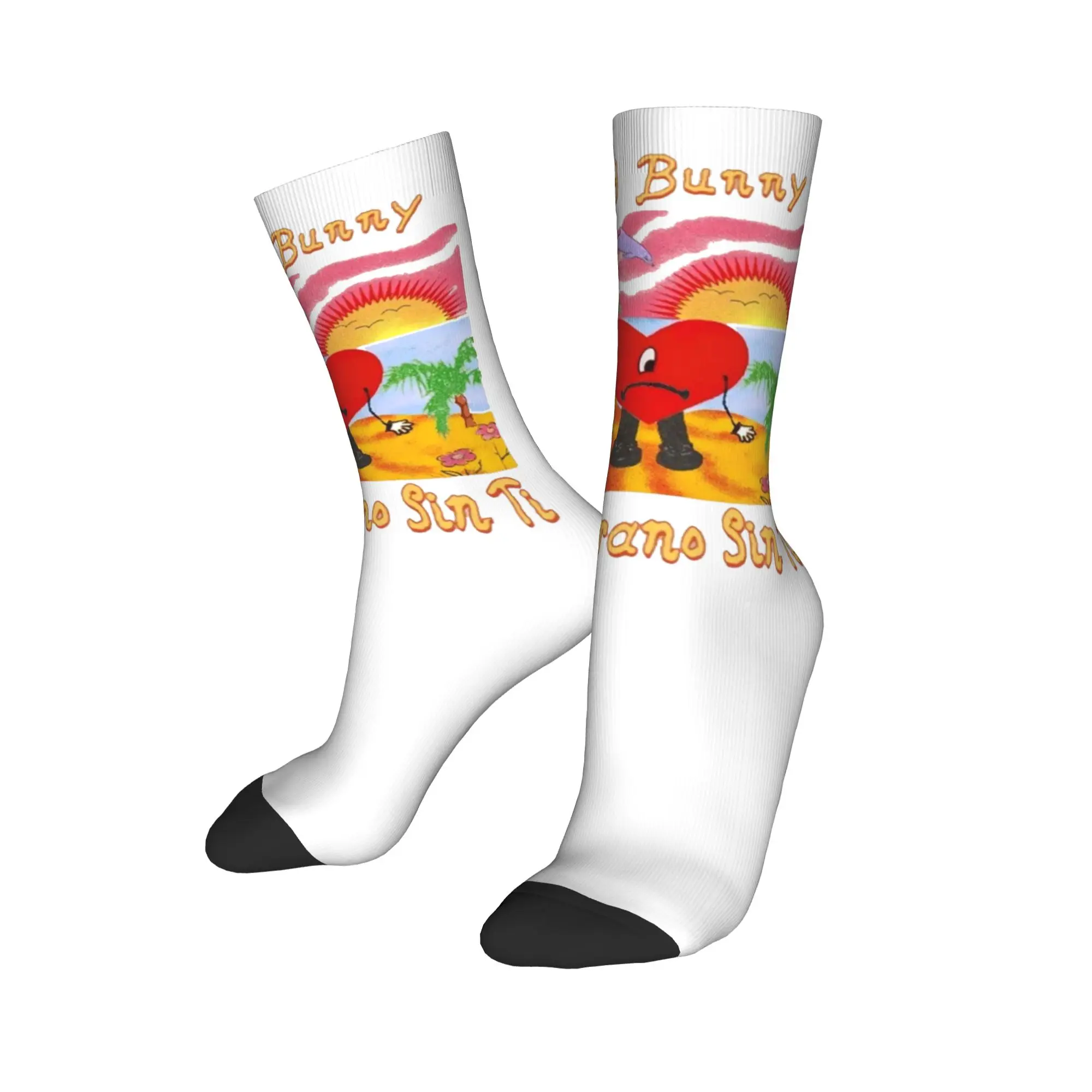 

Зимние теплые повседневные мужские и женские носки Пуэрто-Рико DTMF Bad Bunny, впитывающие пот носки для скейтборда