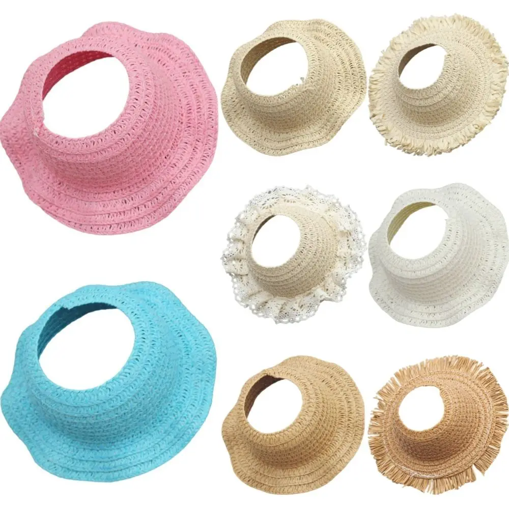 

Versatile For 17CM For Hat Knitted Handmade Doll Hat DIY Replacement Straw Hat Doll