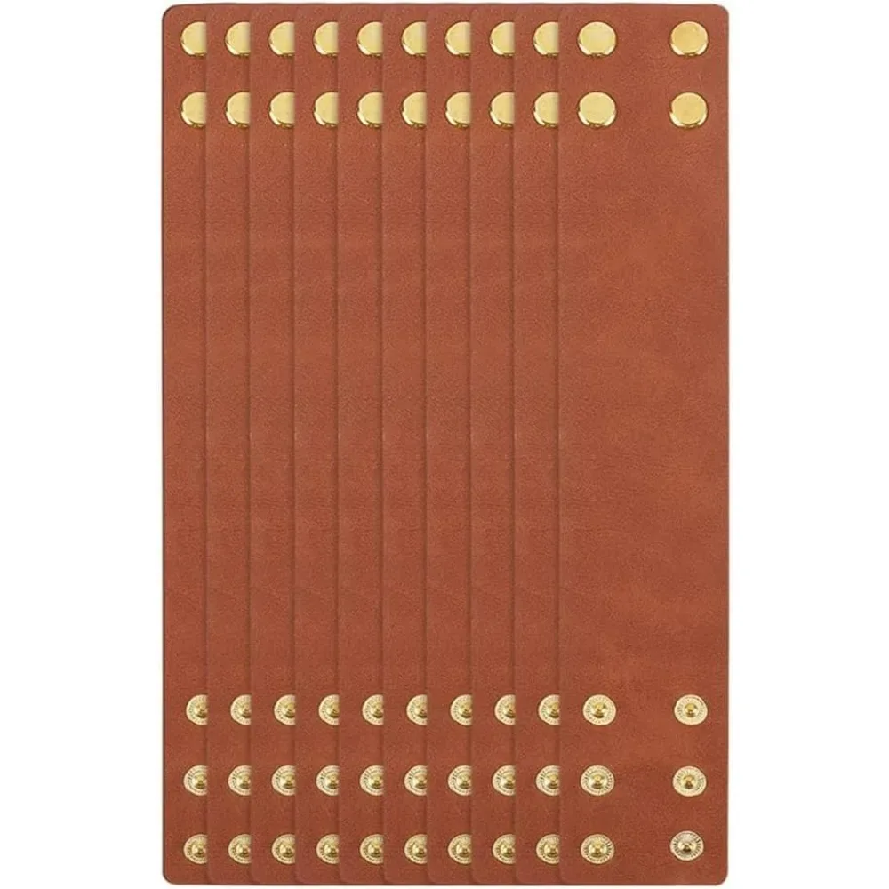 

10pcs Blank Leather Bracelets 9.5 inch Blank Genuine Leather Snap Bracelets 1.7 Inch Wide Adjustable Blank Leather Cuff Bracelet