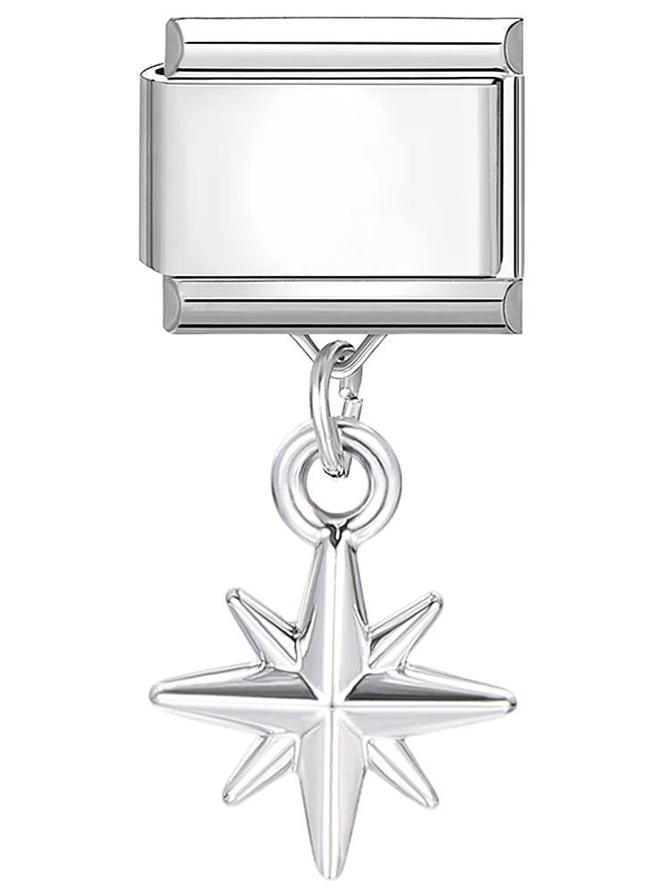 Pendentif étoile cerise queue de poisson lune patte de chat méduse, lien de charme italien en acier inoxydable adapté au Bracelet de 9MM pour femmes, fabrication de bijoux à faire soi-même