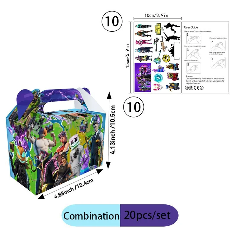 Fortnight Kombinations-Papierbox Bunte Themen-Partydekoration Geburtstags-Geschenkverpackung Andenken Festliche Dekorationsbox – Detail 6