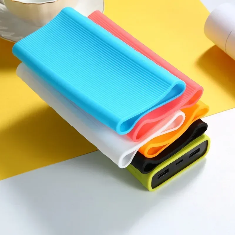 New Silicone Case for Xiaomi Power Bank 3 Generation 20000mAh PLM07ZM Rubber Shell Cover Bags for Portable External Battery Pack