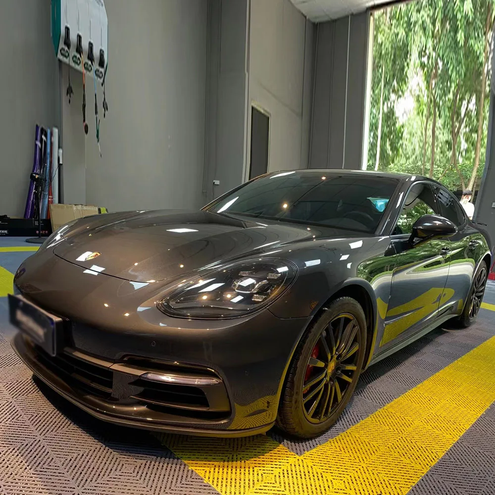 

Super Glossy Metallic Race Car Wraps, Auto Protective Film, Space Grey