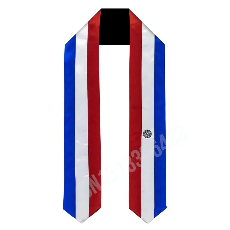 

Шарф с флагом Каренни, топ с принтом, выпускной пояс, палантин, аксессуар для международной учебы за рубежом для взрослых, унисекс, вечерние аксессуары