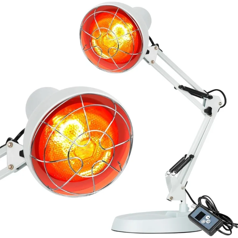 

Infrared Red Light Therapy Device with Timer 150W Bulb Adjustable Heat Lamp for Pain Relief