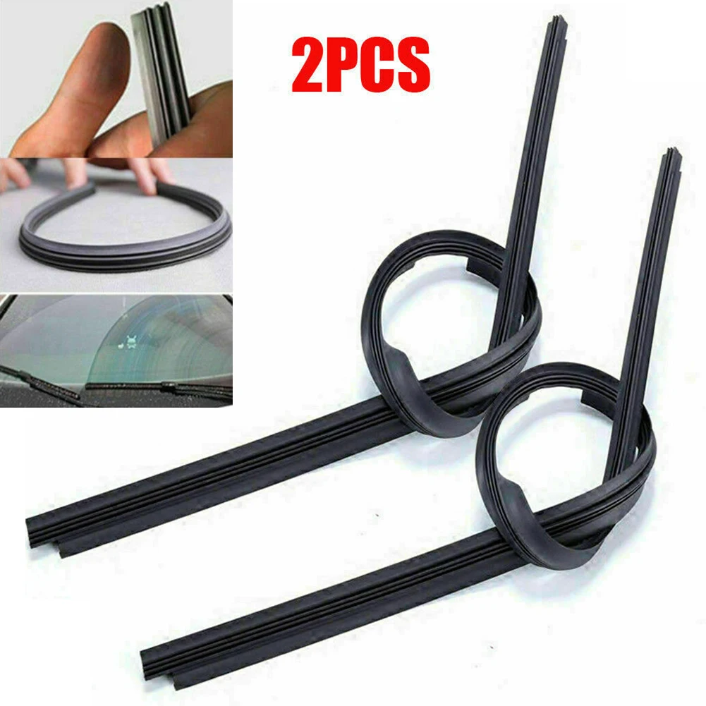 2Pcs 26inch Car Windshield Silicone Wiper Blade Frameless For Auto Windshield Black Universal Car Wipers Fits Most Cars/buses