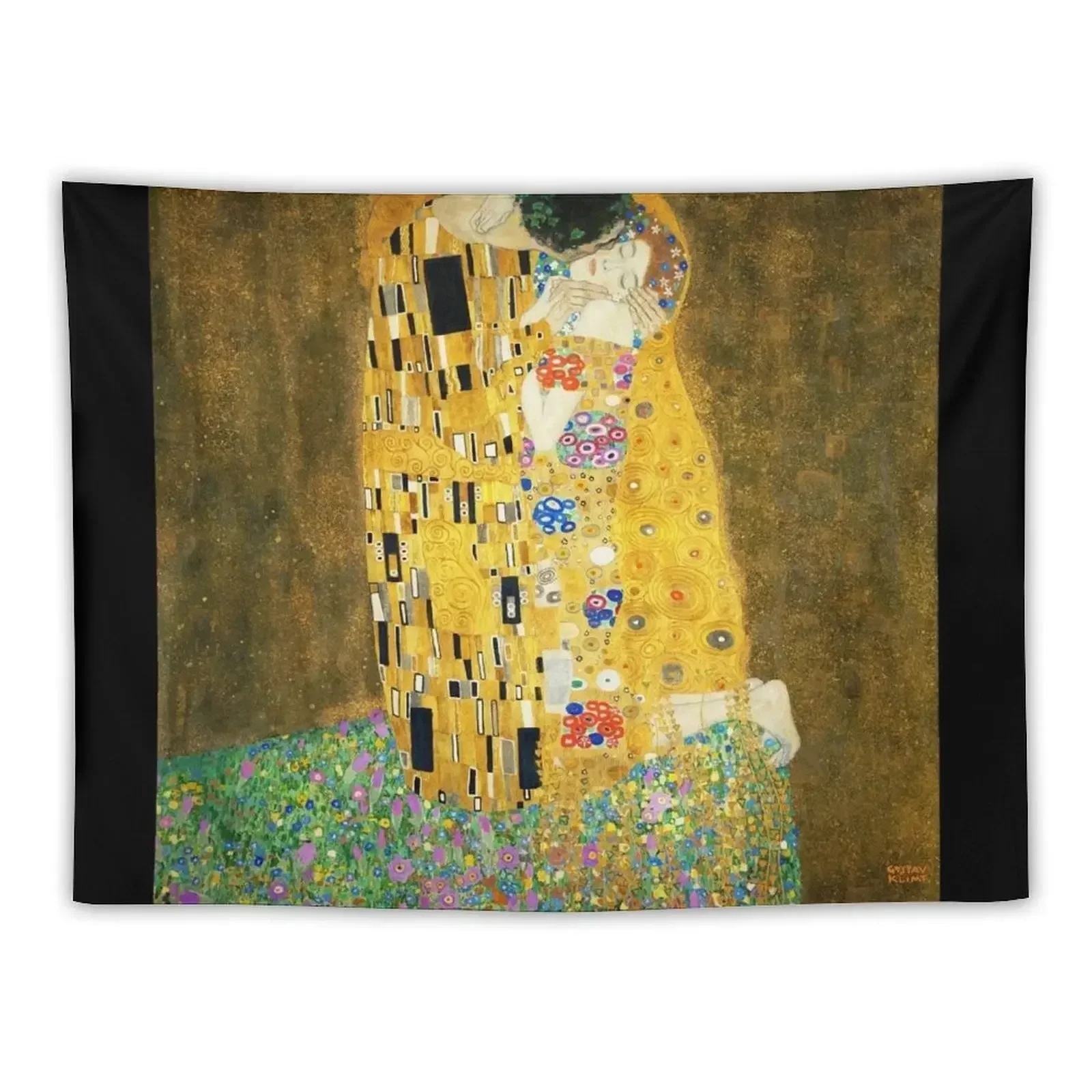 Gustav Klimt The Kiss Tapestry Funny Wall Decoration Home Decor Accessories Cute Room Things Tapestry