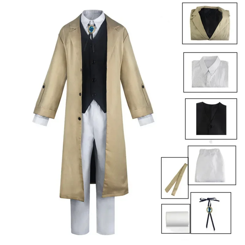 Bungo Stray dogs Chuya Nakahara Dazai Osamu Akiko yomano butterfly cosplay male Men girls woman uniform costume anime clothes