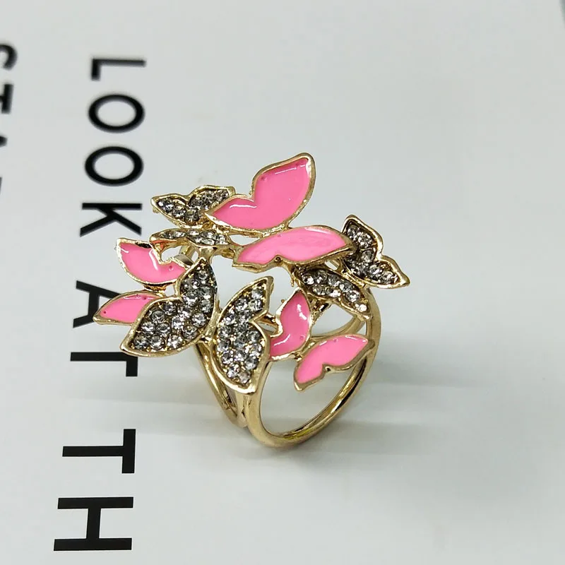 

Diamond-in butterfly scarf buckle three-ring scarf circle scarf companion
