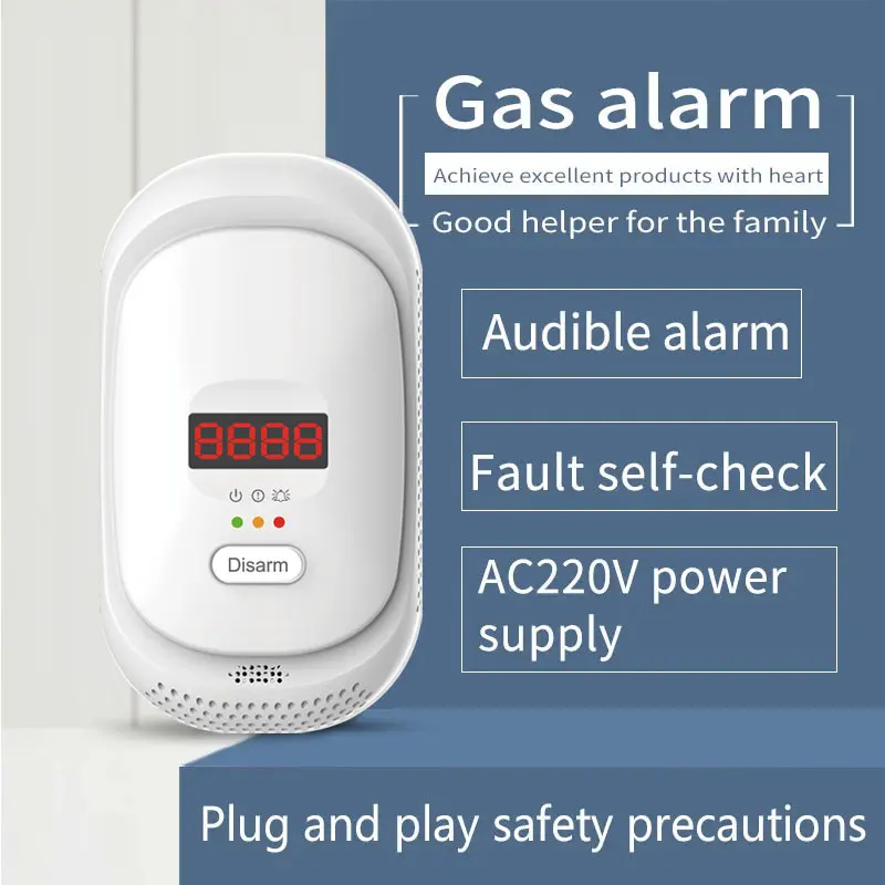 Volcano Rf433hz Interlinked Lcd Display Co Gas Detector Alarm 10 Years Battery Interconnected Carbon Monoxide Detector