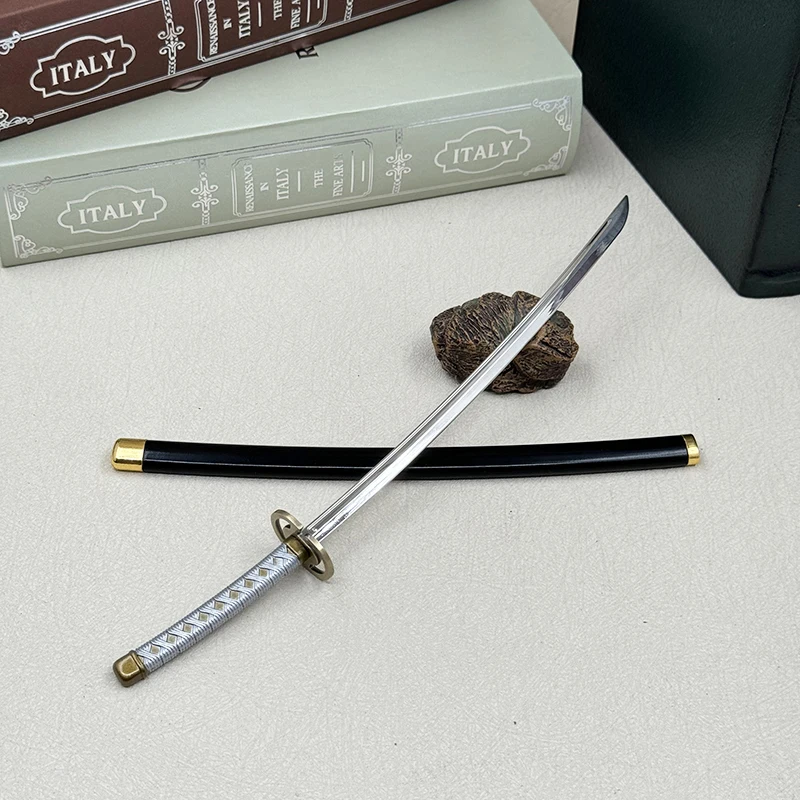 

26cm Metal Katana Shinsō Gin Ichimaru Bleach Anime Peripherals Japanese Weapons Replica Model Decoration 1:6 Doll Equipment Toys