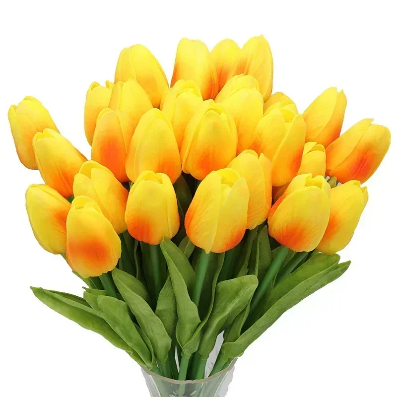 3/5 STKS Tulp Kunstbloemen Real Touch Boeket Nep Bloemen Decoratie voor Bruiloft Benodigdheden Home Decor Valentijnsdag Bloemen