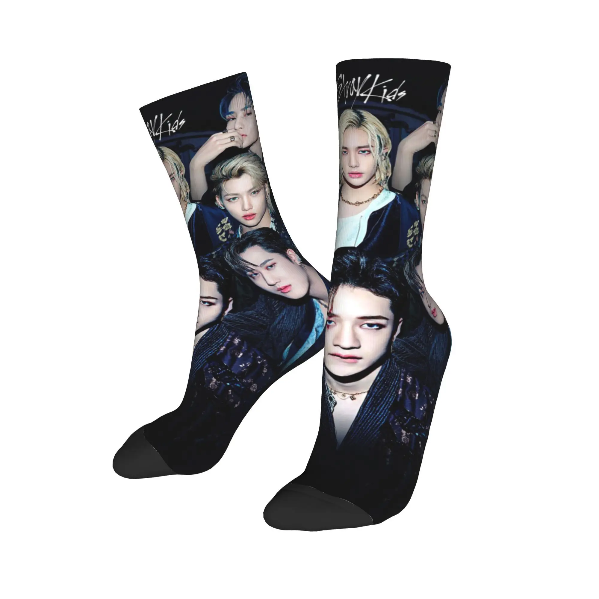 Kpops Music Home Dress Women Men Crew Socks S-Strays Product Kids Soft Band Logo Breathable Sock