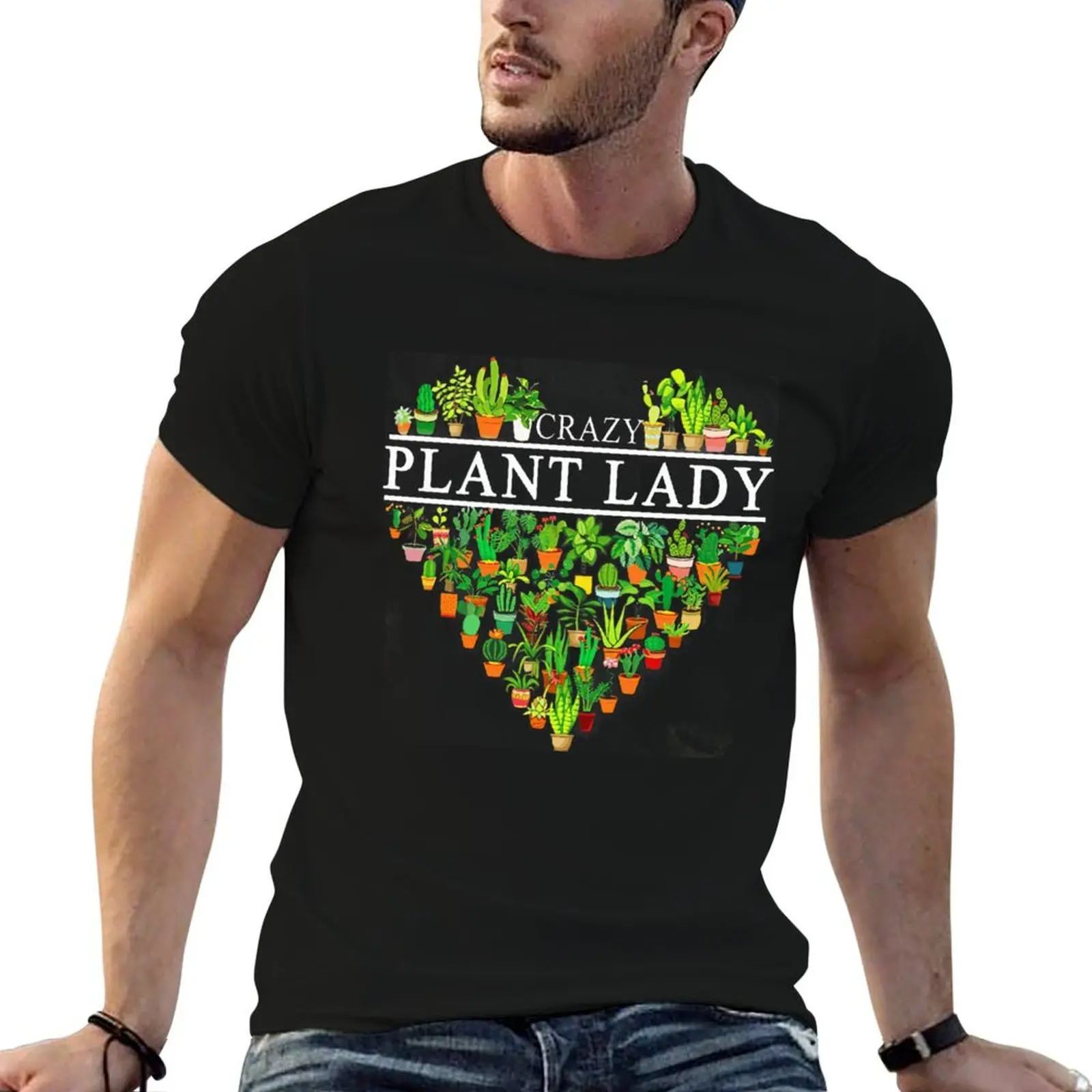 

Crazy tshirt man Heart Plant casual shirts Lady man shirt graphic t cotton t 100% T-Shirt