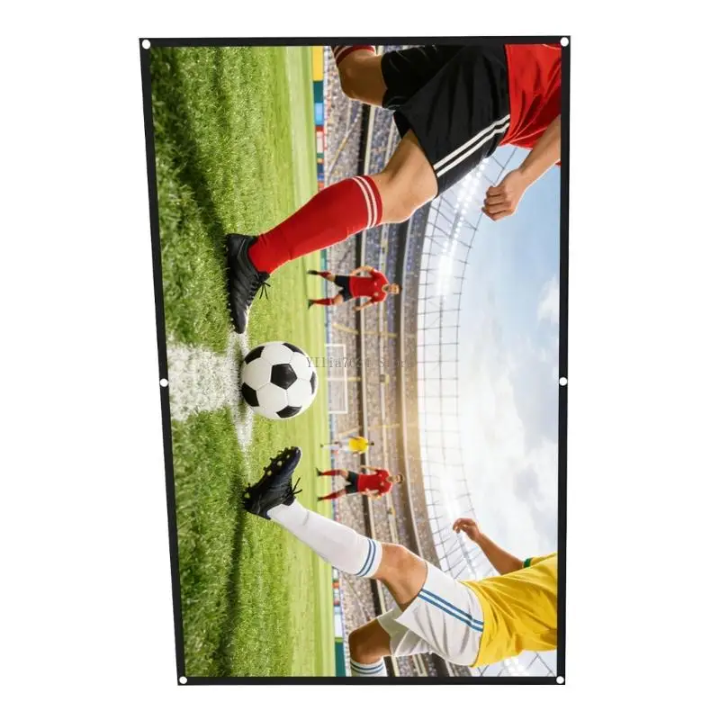 Portable Projector Screen 16:9 Format High Reflectivity Polyester For Movie