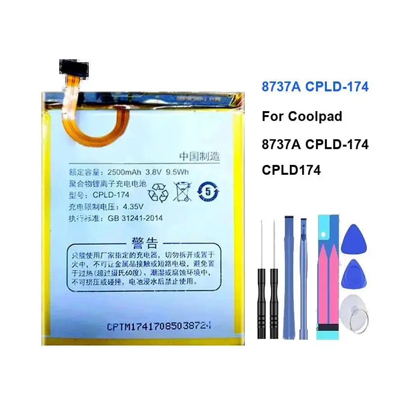 

2800Mah Robust For Coolpad 8737A Cpld-174 Mobile Phone Battery Replaceable