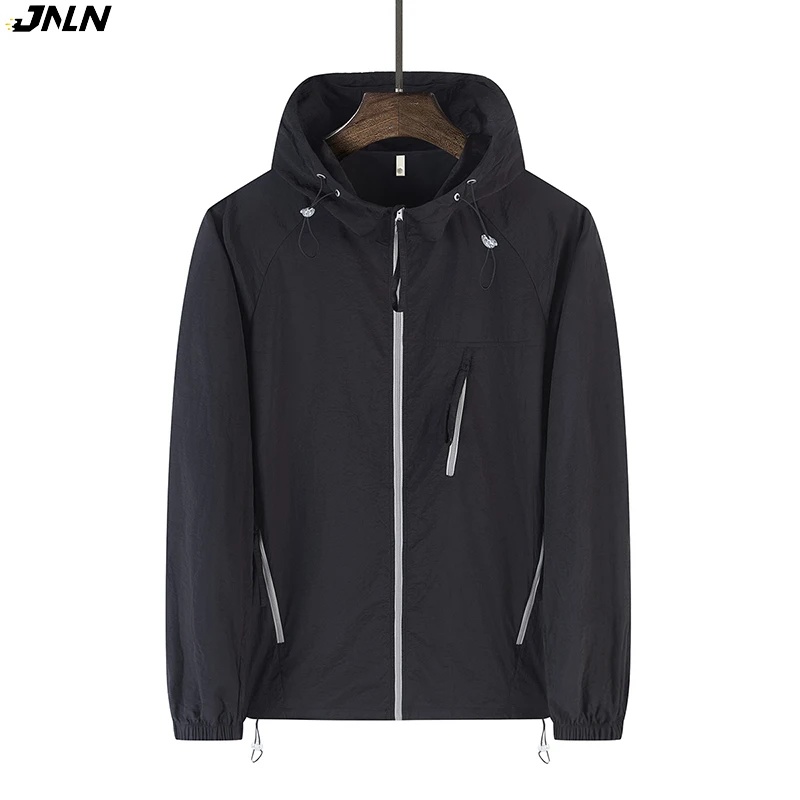

JNLN Women's Men's Sun Protective Jackets Camping Mountaineering Hiking Outdoor Waterproof Windbreaker Summer Lightweight Coat