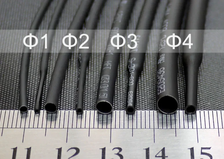 1mm 1.5mm 2mm 2.5mm 3mm 3.5mm 4mm 4.5mm 5mm 5.5mm Heat Shrinking Tube 2:1 Shrinkage Ratio Polyolefin Insulated Cable Sleeve 5M