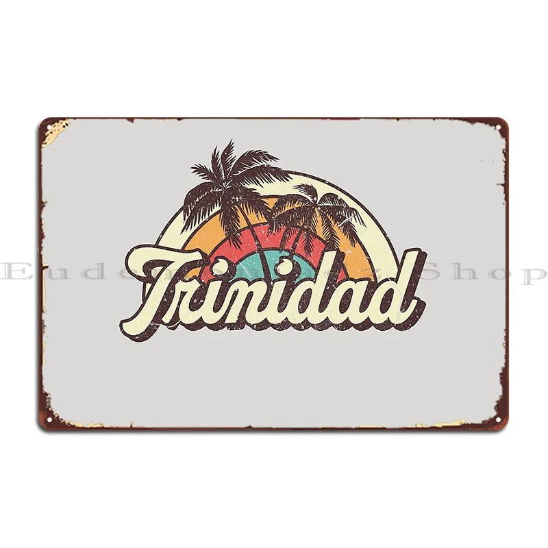 Trinidad Metal Sign Poster Pub Painting Wall Decor Custom Wall Decor Tin Sign Poster