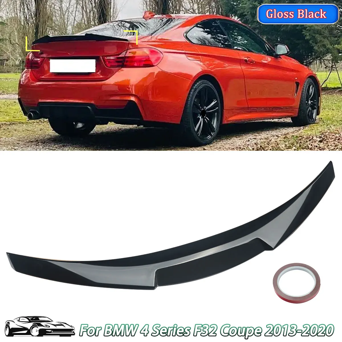 Magickit M4/MP/PSM Style Heckspoiler Ducktail Spoiler für BMW 4er F32 F82 M4 Coupé 2013 2014-2020 Autozubehör