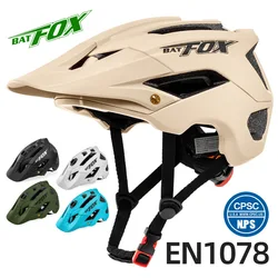 BATFOX Outdoor DH MTB Bicycle Helmet Integrally-molded Road Mountain Bike Helmet Racing Riding Safety Cap Ultralight