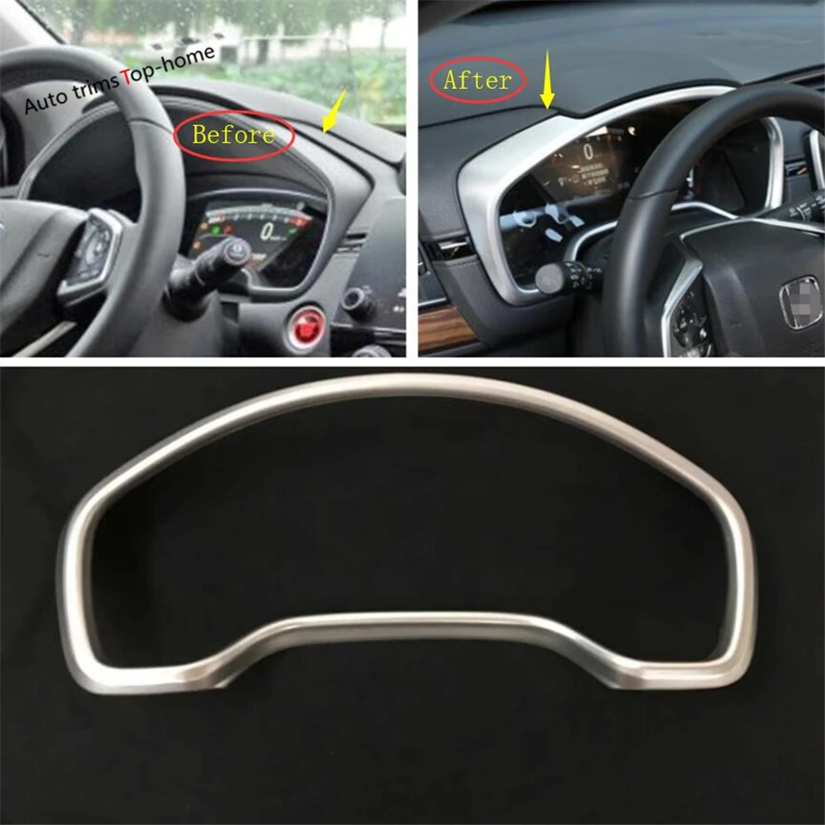 Dashboard Instrument Screen Decoration Frame Cover Trim Fit For Honda CR-V CRV 2017 - 2020 Car Accessories