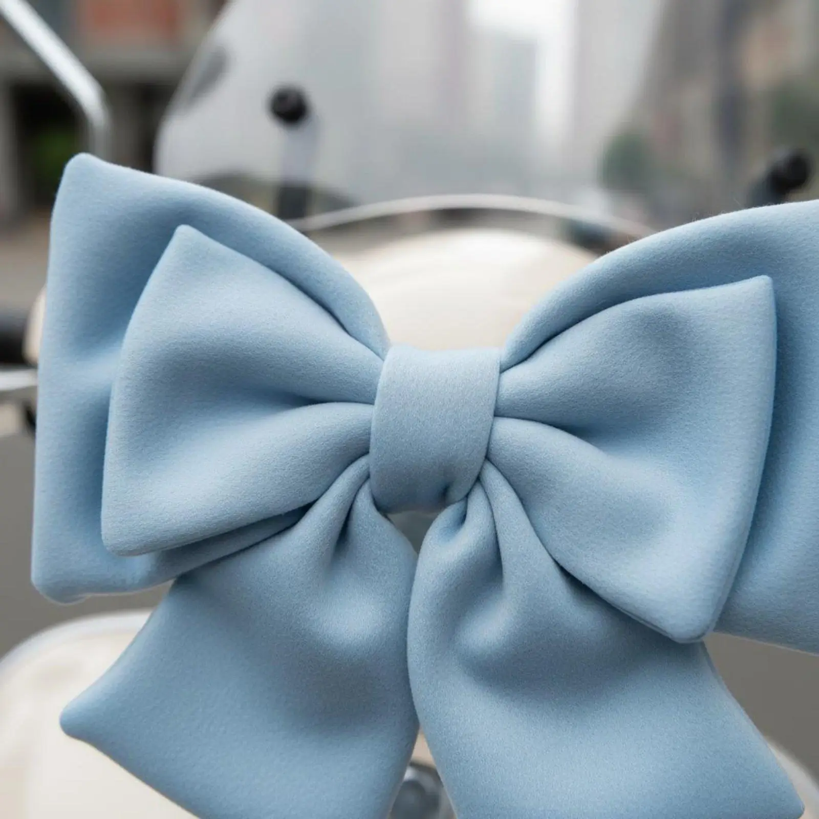 Stylish Vehicle Bow Helmet Decoration Soft Fabric Playful Accessory for Electric Bike Helmet Daily Commute