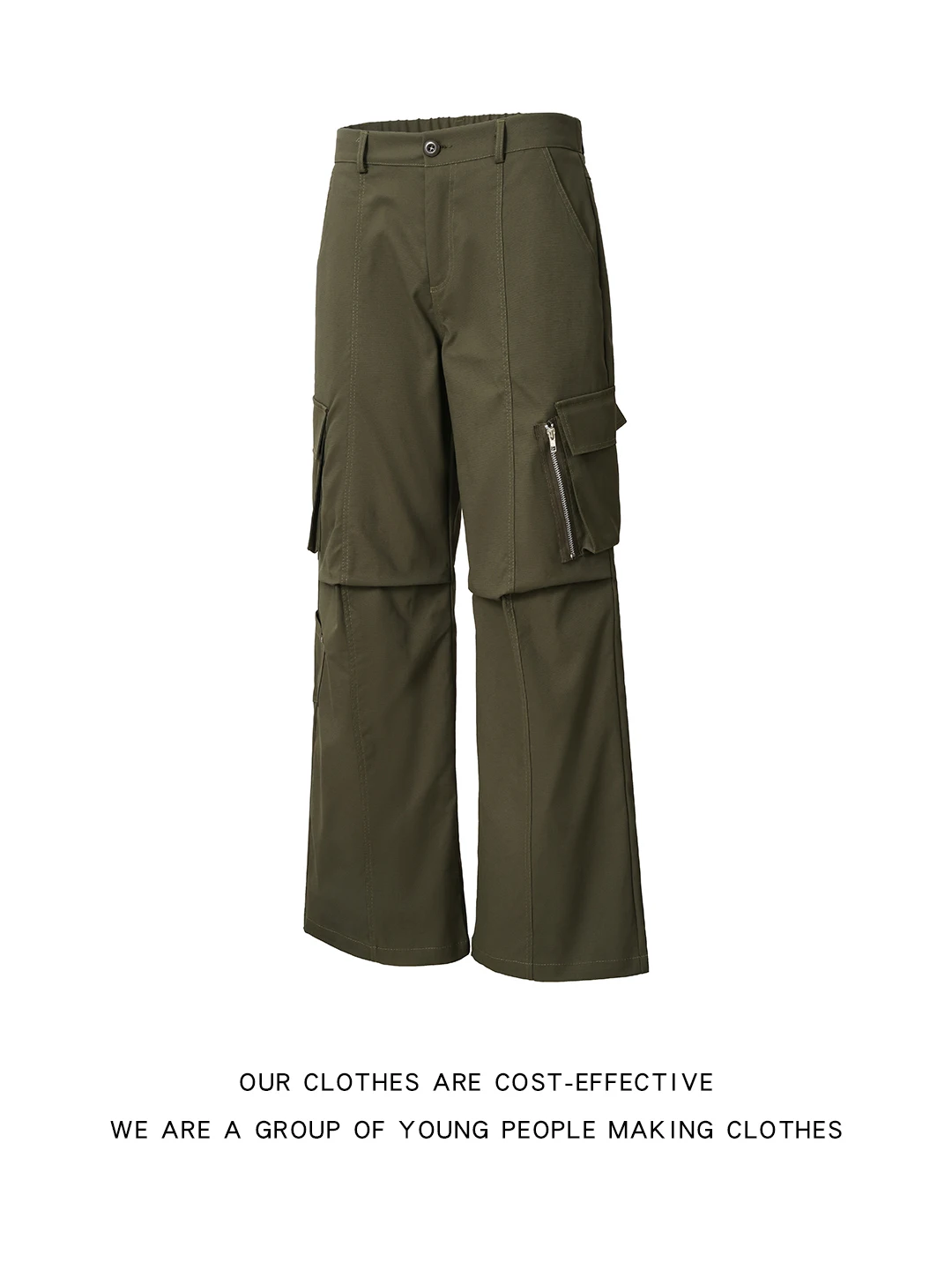 Men's Casual Loose Leggings American Style Workwear Pants Spring Autumn Trendy Brand Multi-Pocket Straight Leg Trousers