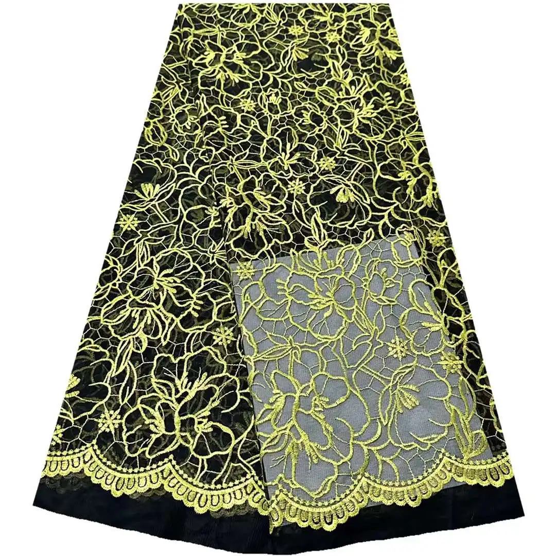 

African Lace Fabric Skirt Cloth Tulle Craft Bride 5 Yards Prom Embroidery Flower Wedding Dress Wholesale Style Design Supplies