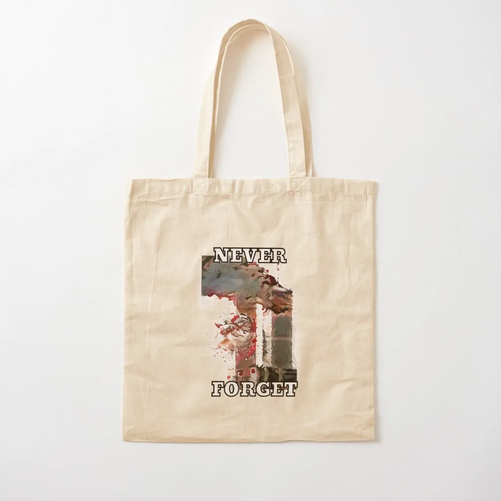 Never Forget the Day They Attacked! Tote Bag Women's beach bags Gift bag shopping trolley bag shopping cart bags Canvas Tote