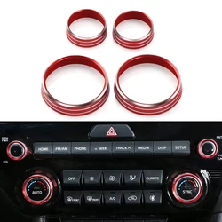 Car Air Conditioner Knob Switch Button Trim Cover Ring For Kia Sportage QL 2017 - 2020 Automatic AC Accessories