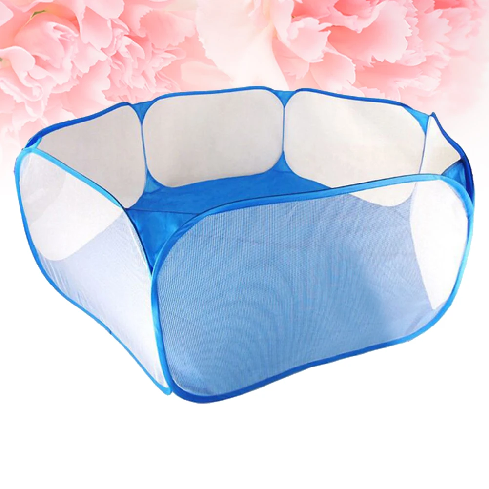 Box per bambini pieghevole 1 pz, blu, leggero, per interni ed esterni, con recinzione per piscina di palline