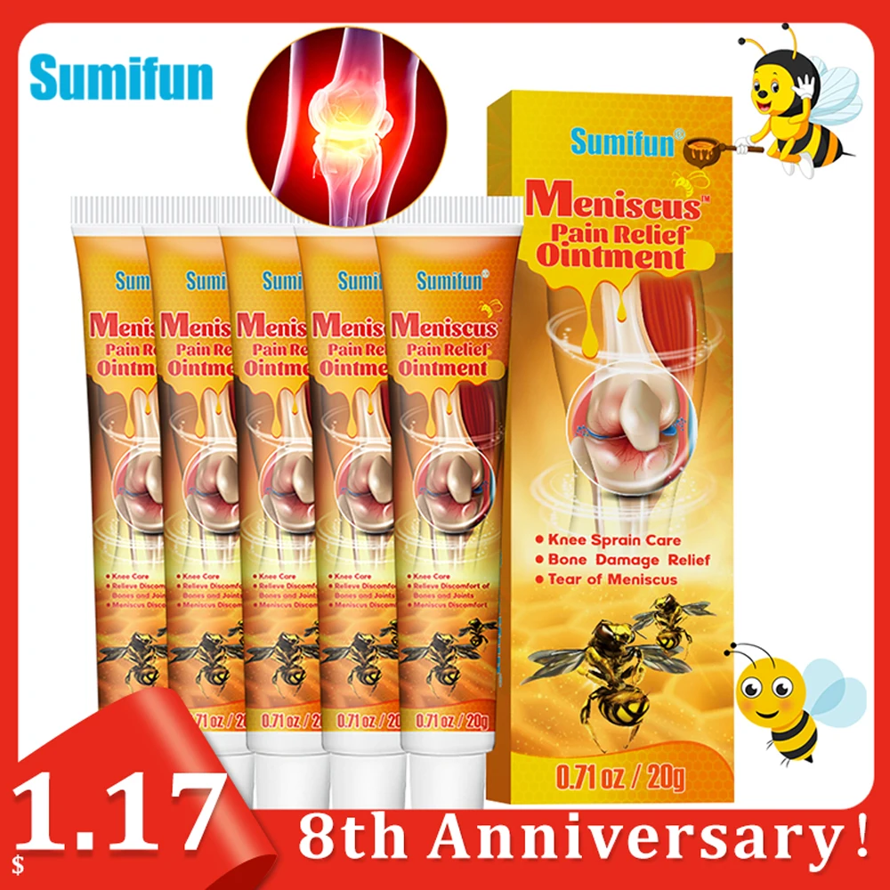 1-20pcs Sumifun Bee Venom Arthritis Analgesic Ointment Body Joint Back Neck Knee Pain Relief Cream Herbal Medical Joint Plaster