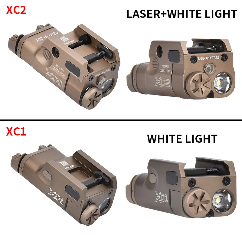 WADSN XC1 Light Flashlight XC2 Laser Flashlight Tactical Airsoft Hunting Weapon Toy Gun Lamp XC1 XC2 Lower Hanging Pistol Light